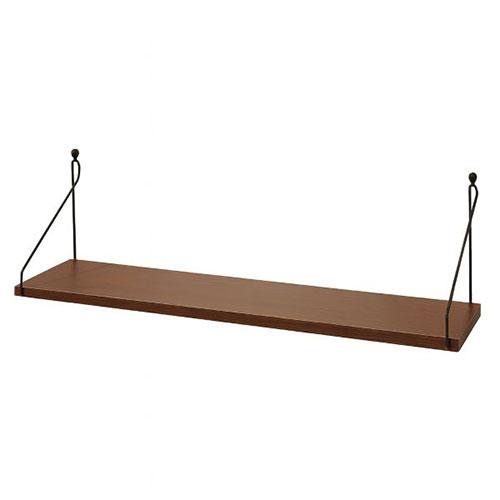 Rise Creation Wall Shelf Easily install to maximize unused space 60cm Dark Wood R0490-dark-M