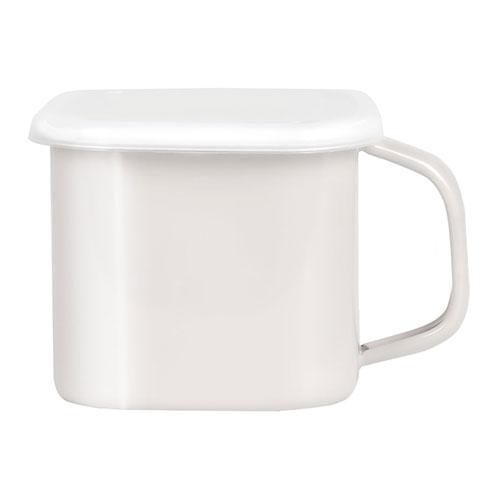 Rise Creation Enamel Miso Pot Easy Storage, Long-Lasting and Reliable White (Asaka) R0512-A
