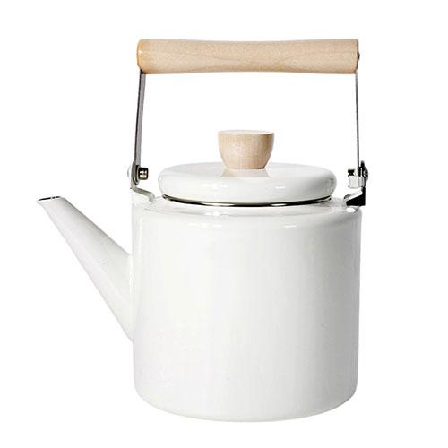 Rise Creation Enamel 2L Kettle Easy-to-Use Kettle Excellent Heat Conduction for Quick Boiling White R0602-A