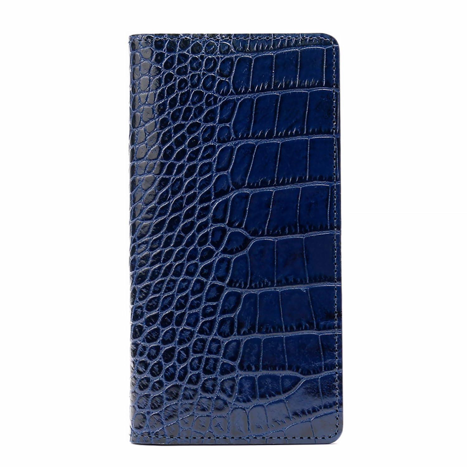 ABBI SIGNATURE iPhone 17 Pro Max Case Wallet Style Made in Japan Italian Genuine Leather LIPARI [MagSafe Compatible Crocodile Embossed Vegetable-Tanned Leather Handcrafted by Leather Artisans Wireless Charging Compatible] ABS27767...