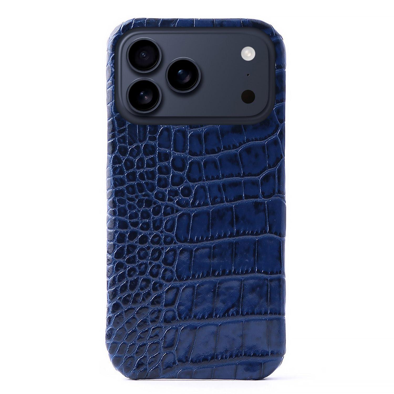 ABBI SIGNATURE LIPARI Italian Leather MagSafe-Compatible Back Cover for iPhone 17 Pro Max Navy ABS27779i17PM