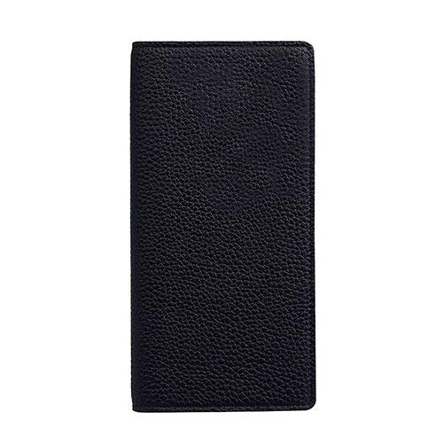 ABBI SIGNATURE Shrunken Calf Leather MagSafe-Compatible Diary Case for iPhone 17 Air Black Blue ABS27817i17A