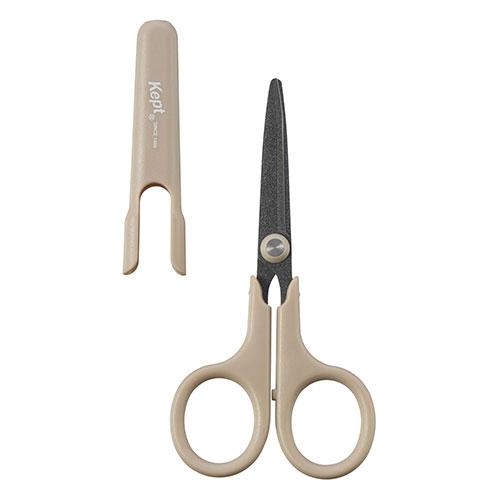 Reimei Fujii Kept Fluorine-Coated Scissors Compact and portable mini scissors Sand Beige KP4SBX5