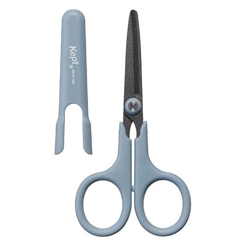 Reimei Fujii Kept Fluorine-Coated Scissors Compact and portable mini scissors Blue-Gray KP4AX5
