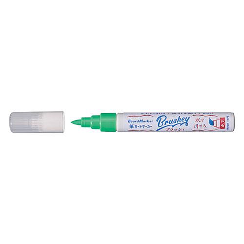Reimei Fujii Brush Board Marker Easily erased with a damp cloth. Brush-type vivid fluorescent color marker Green LBM1347MX5