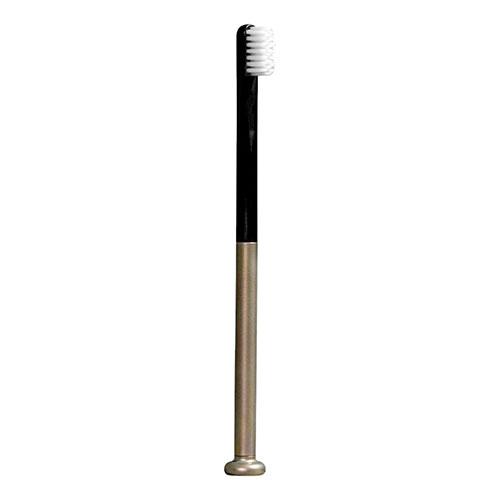 Yoshida Kogyo Adelie Long-Life & Eco-Friendly Toothbrush (1 Handle + 1 Replacement Brush Head) Stands upright for cleanliness Brass Gold ADELIE-59101