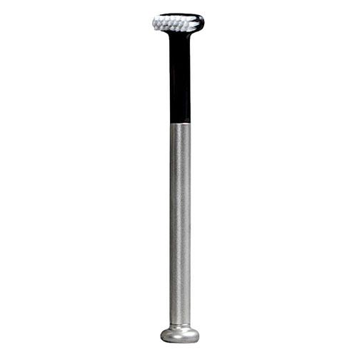 Yoshida Kogyo Adelie Long-Life & Eco-Friendly Tongue Cleaner (1 Handle + 1 Replacement Tongue Brush) Stands upright for cleanliness Titanium Silver ADELIE-59103