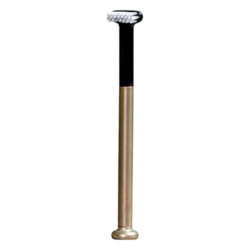Yoshida Kogyo Adelie Long-Life & Eco-Friendly Tongue Cleaner (1 Handle + 1 Replacement Tongue Brush) Stands upright for cleanliness Brass Gold ADELIE-59104