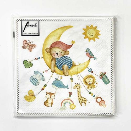 Ambiente Paper Napkins Sleepy Teddy Bear