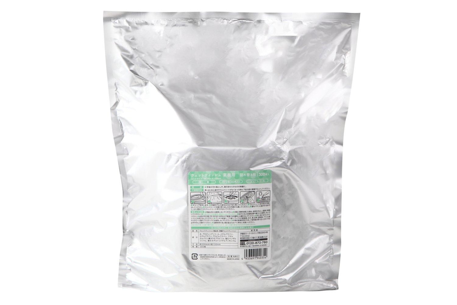 ITOCHU Retail Link Non-Alcoholic Disinfectant Wet Wipes Commercial Use 300 Sheets Refill