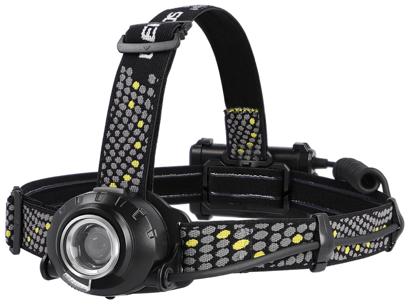 GENTOS LED Headlamp Uses 3 AA batteries or dedicated rechargeable battery (sold separately) Headwars HLP-2501