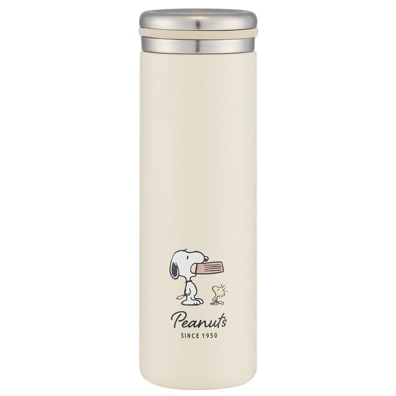 Skater Stainless Steel Mug Bottle Water Bottle 450ml Insulated Vacuum Double Wall Construction Snoopy Badge STX5-A