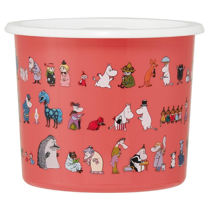 MOOMIN 80th Anniversary Pattern One-touch Seal Container M