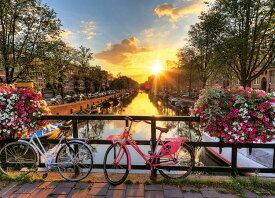 Yanoman 500-Piece Jigsaw Puzzle: World Scenery - Sunlit Canal and Townscape (Amsterdam) (38x53cm) 05-1049 Includes: Piece Request Postcard, Adhesive, Spatula, Service Card, Jigsaw Puzzle Instructions
