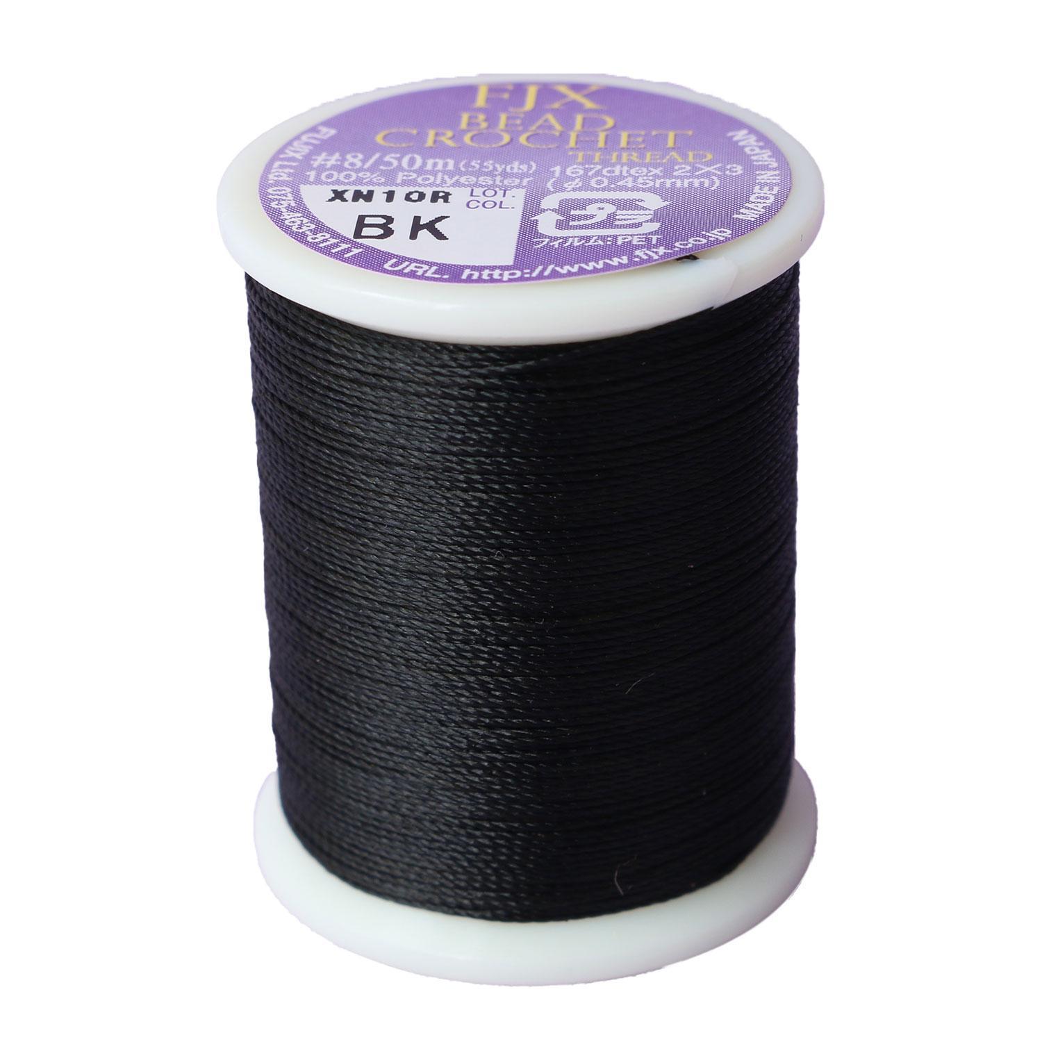 MIYUKI Bead Crochet Yarn Approx. 50m Roll Thickness #8 Black K4966-BK