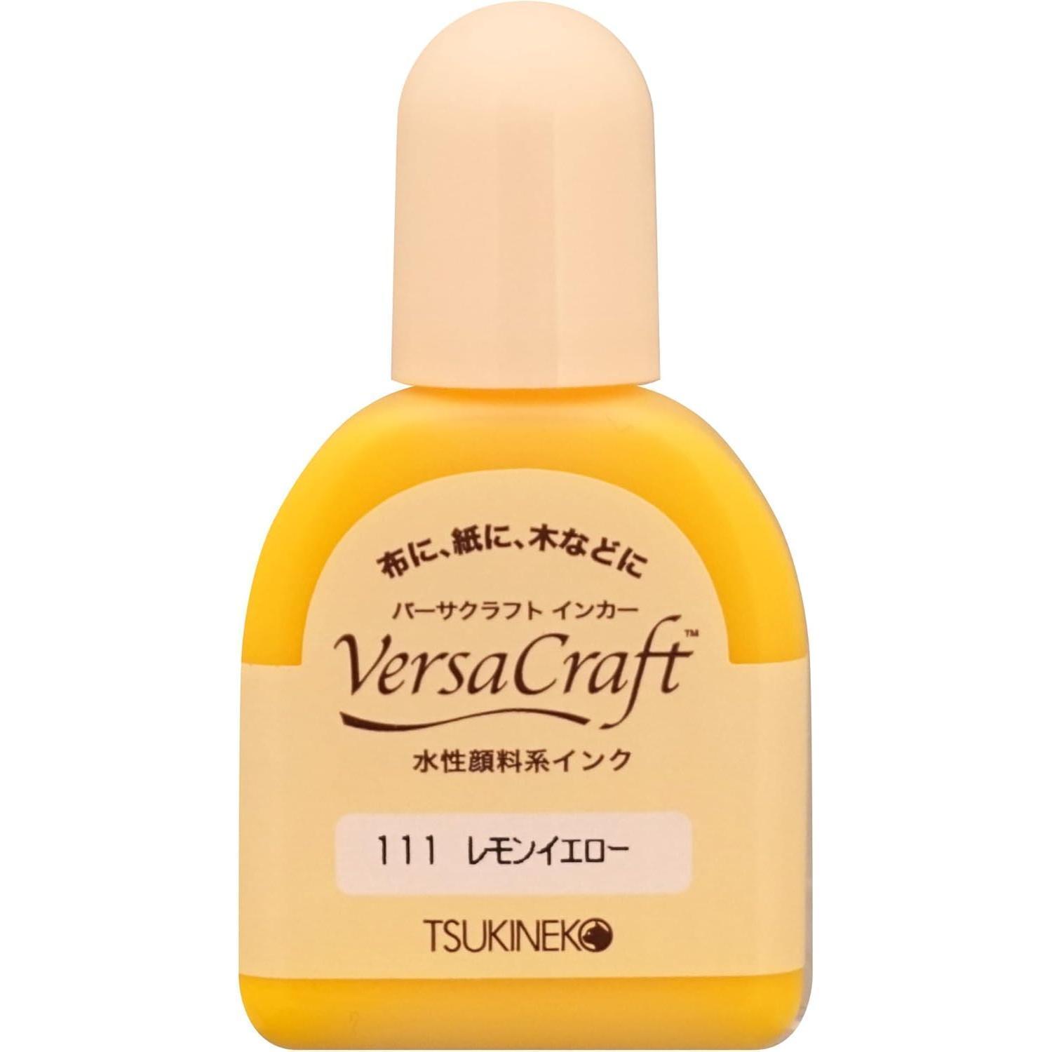 Tsukineko Versacraft Ink Refill 20ml Stamp Ink Refill Lemon Yellow 111