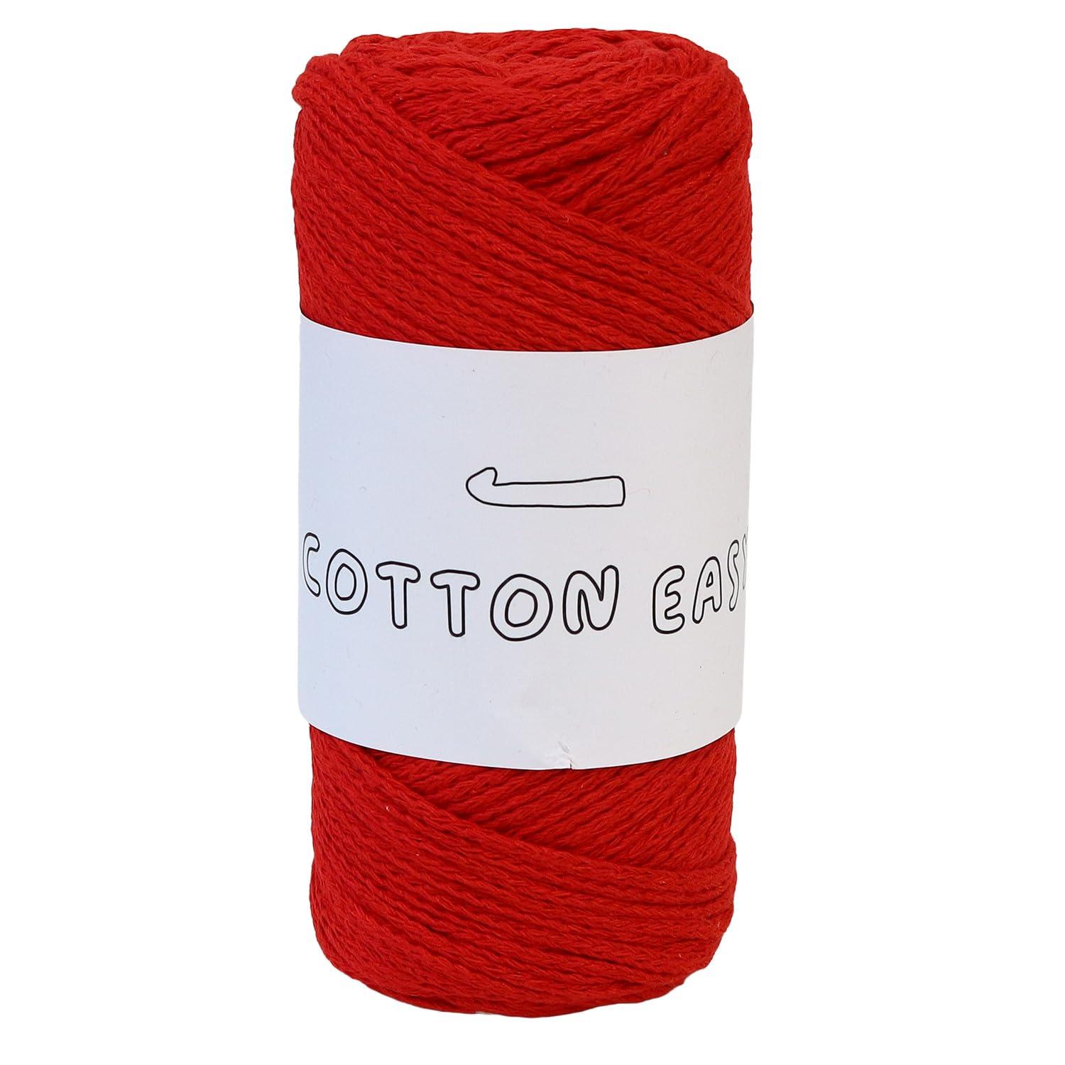 Knit Wit Korean Cotton Knitting Yarn [COTTON EASY] 1 skein approx. 200g Red (red) KNW-CE3