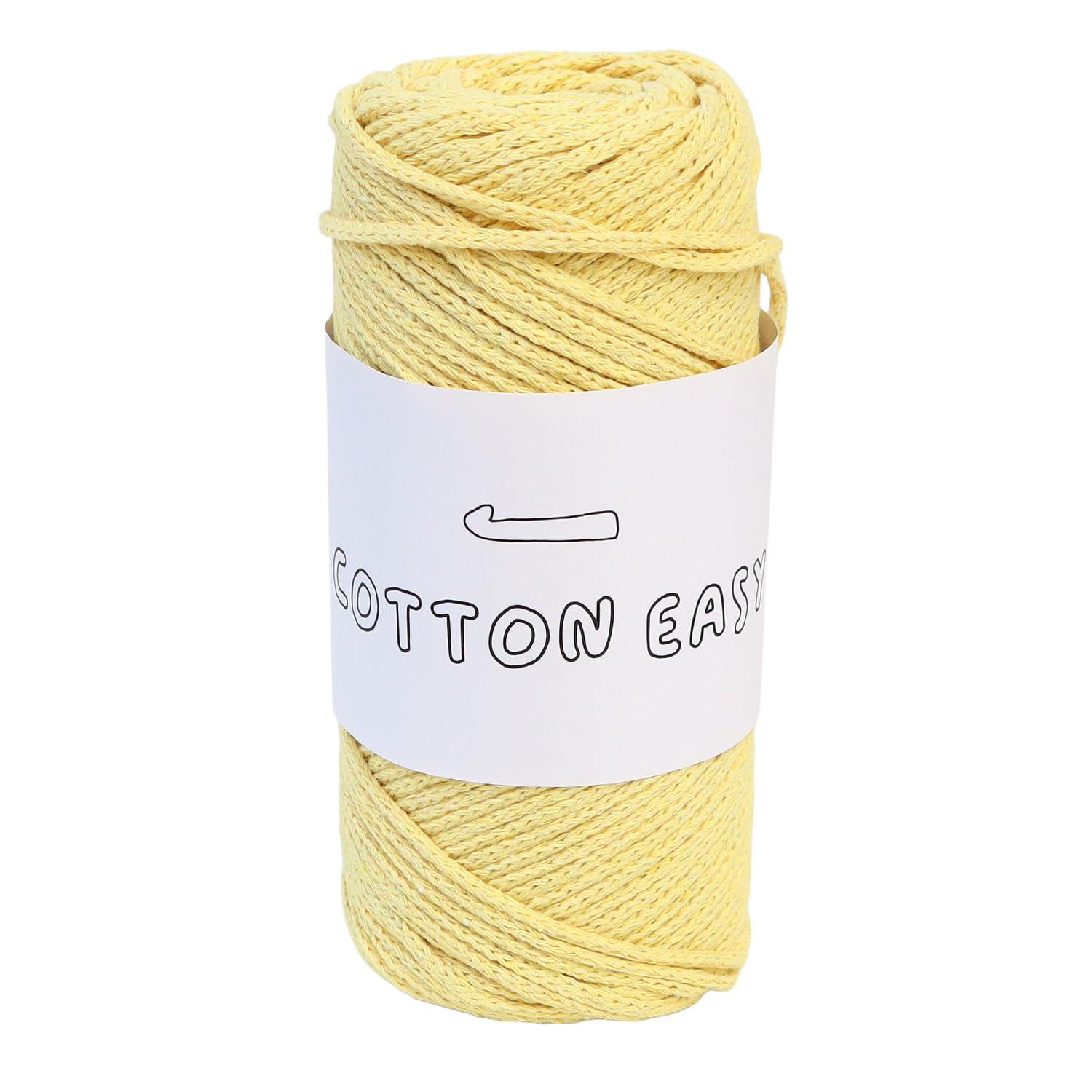 Knit Wit Korean Cotton Yarn [COTTON EASY] 1 skein approx. 200g Cream Yellow KNW-CE12