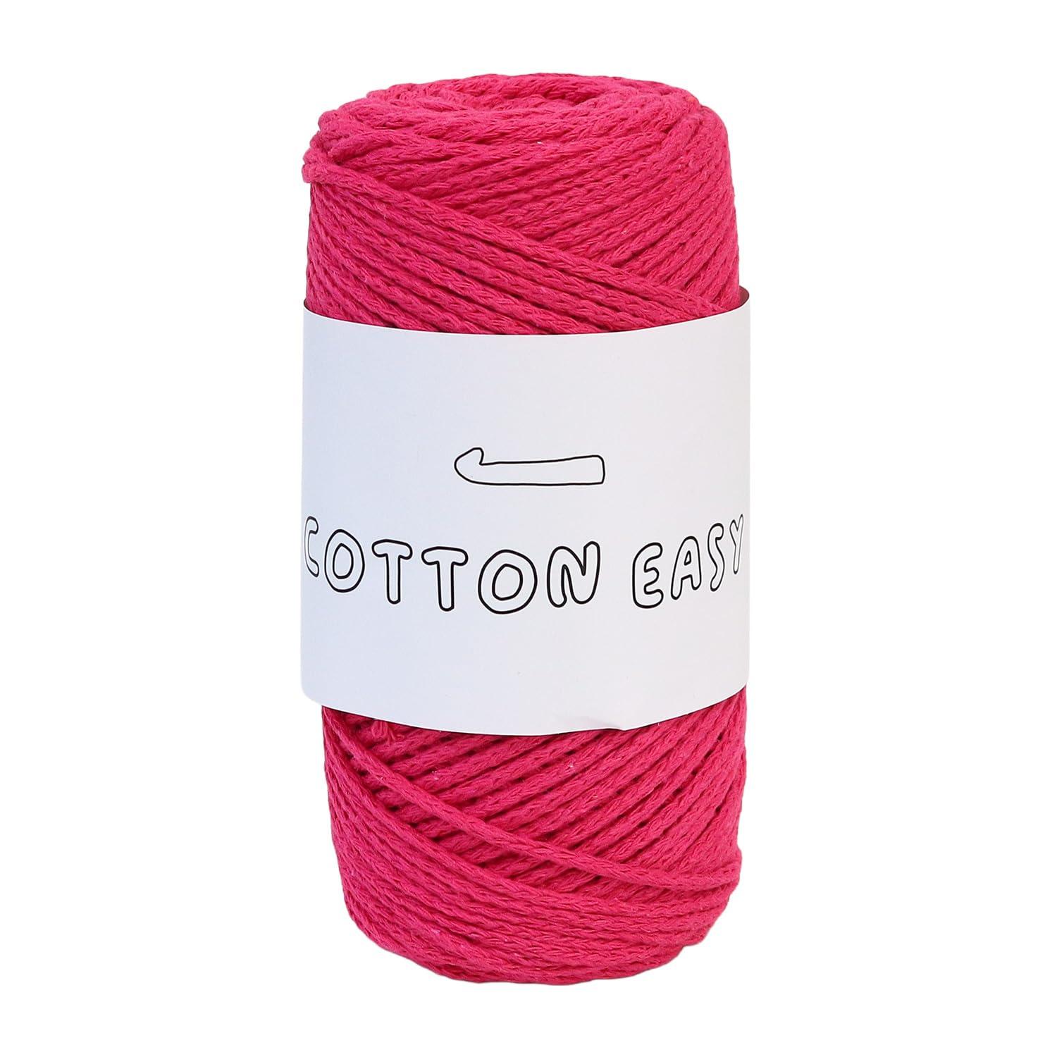 Knit Wit Korean Cotton Yarn [COTTON EASY] 1 skein approx. 200g Hot Pink KNW-CE23
