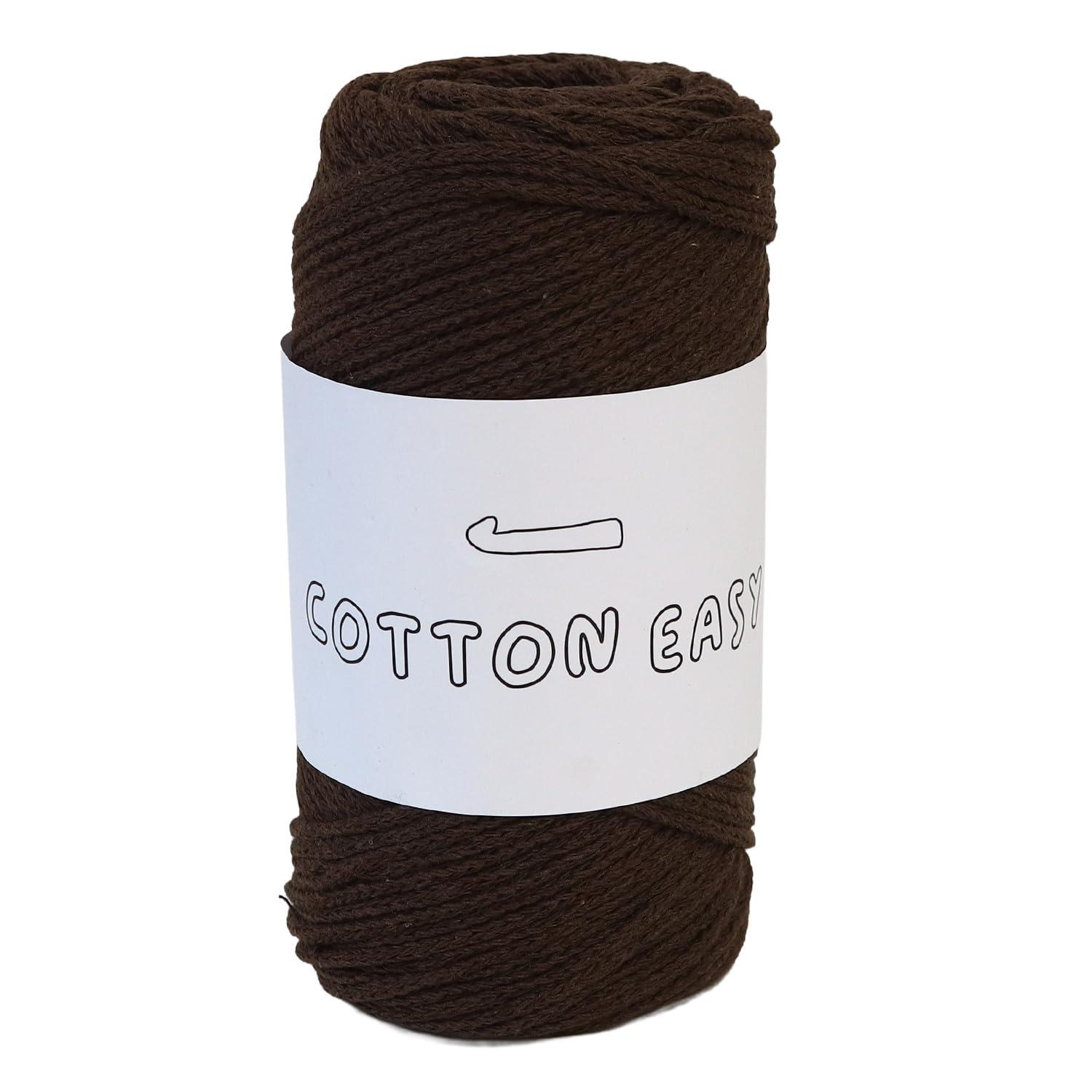 Knit Wit Korean Cotton Knitting Yarn [COTTON EASY] 1 skein approx. 200g Brown KNW-CE24
