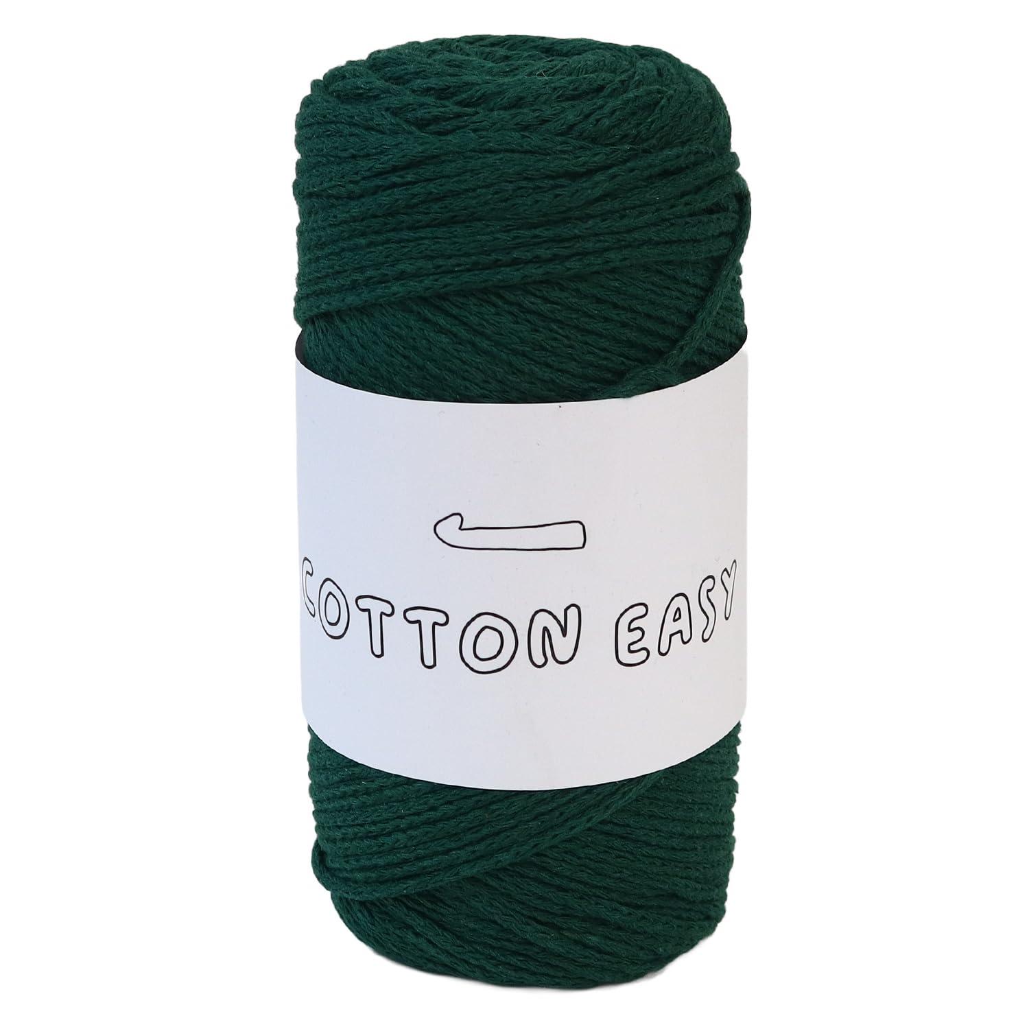 Knit Wit Korean Cotton Yarn [COTTON EASY] 1 Ball Approx. 200g Tree Green KNW-CE25