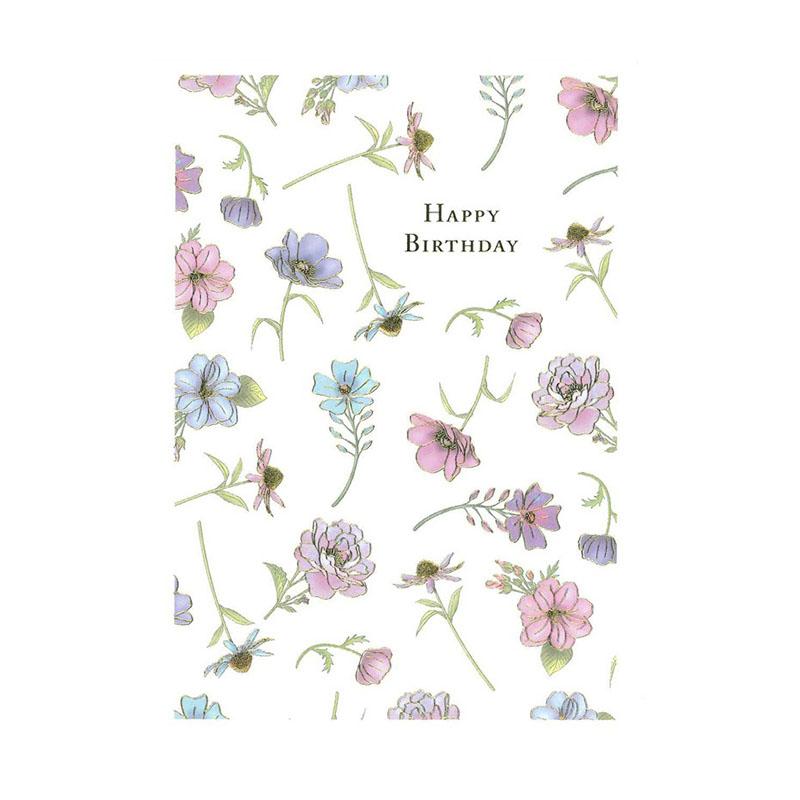 QUIRE Dutch Greer Card/purple flower