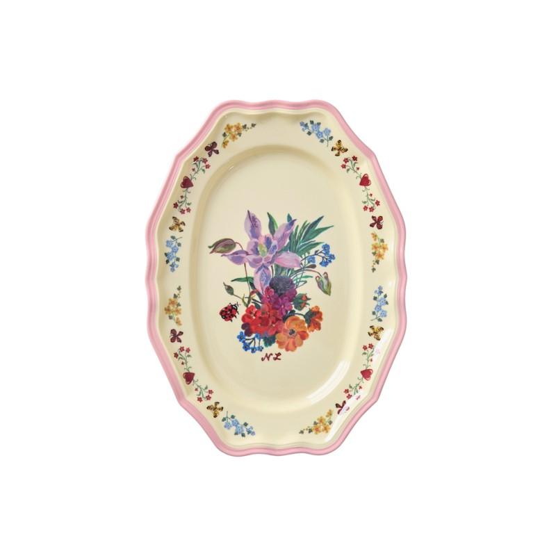 rice & Nathalie Lete Melamine Vintage Serving Dish (S)/PK