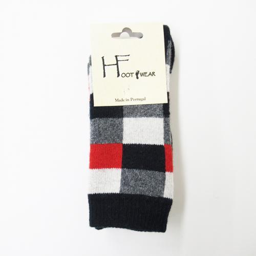 HFOOT WEAR Block Color Socks NV*RD (CARREAUX)
