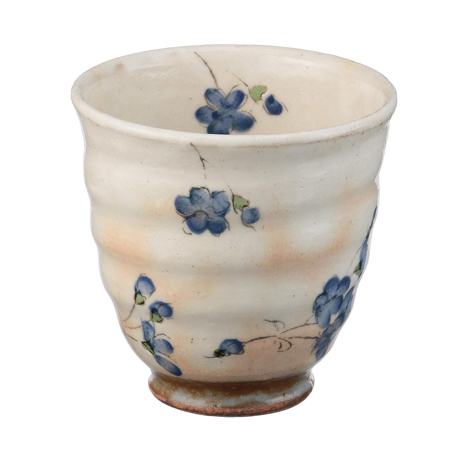 Nine-Layer Cherry Blossom Rice Bowl & Tea Cup Set 03_Tea Cup Blue