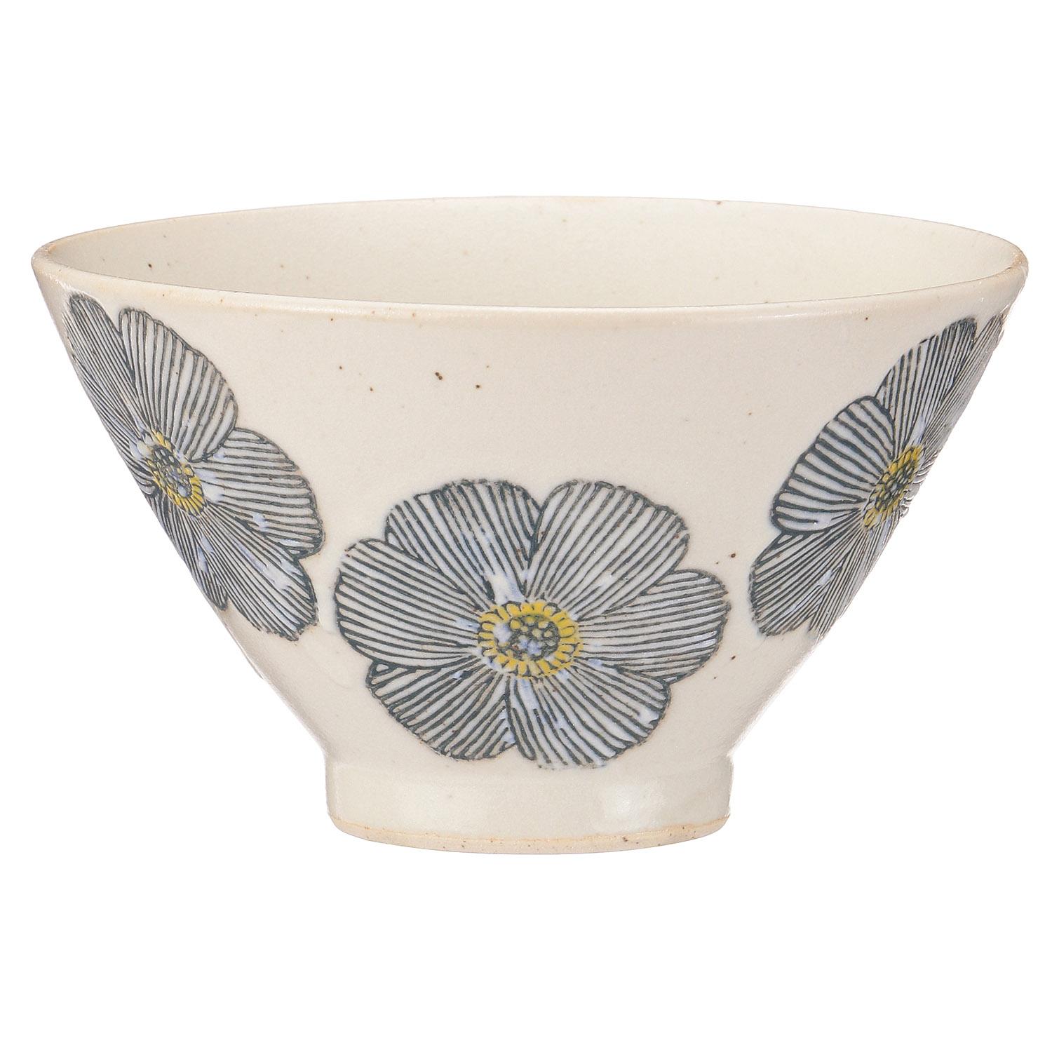 Line Flower Rice Bowl