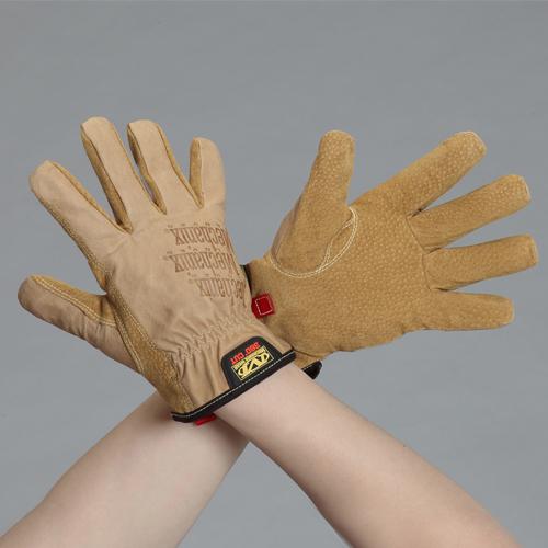 [L] Mechanics Gloves (Leather/Brown)