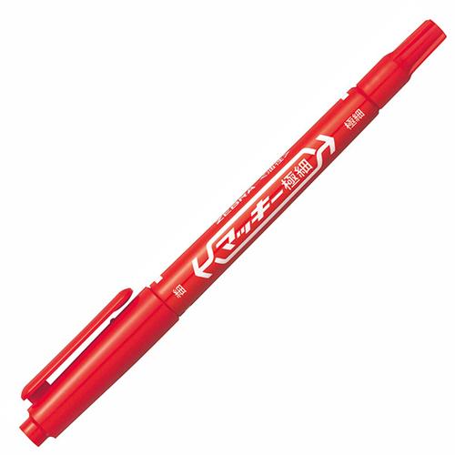 [Red/Fine-tip] Oil-based markers (10 pieces)