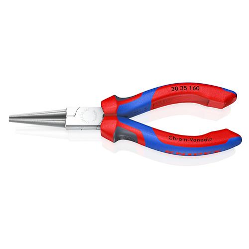 160mm Long Round Nose Pliers (with Grip / Chrome-Plated)