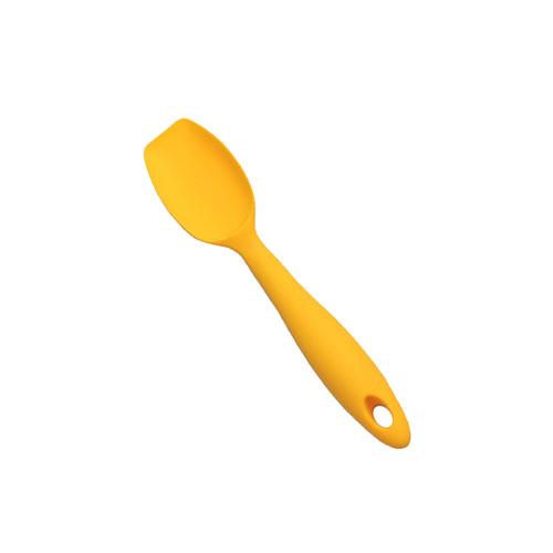 Eurokitchen Integrated Whole Silicone Scoop (Spoon-Shaped Spatula) Small Size Yellow HICKTS10813123