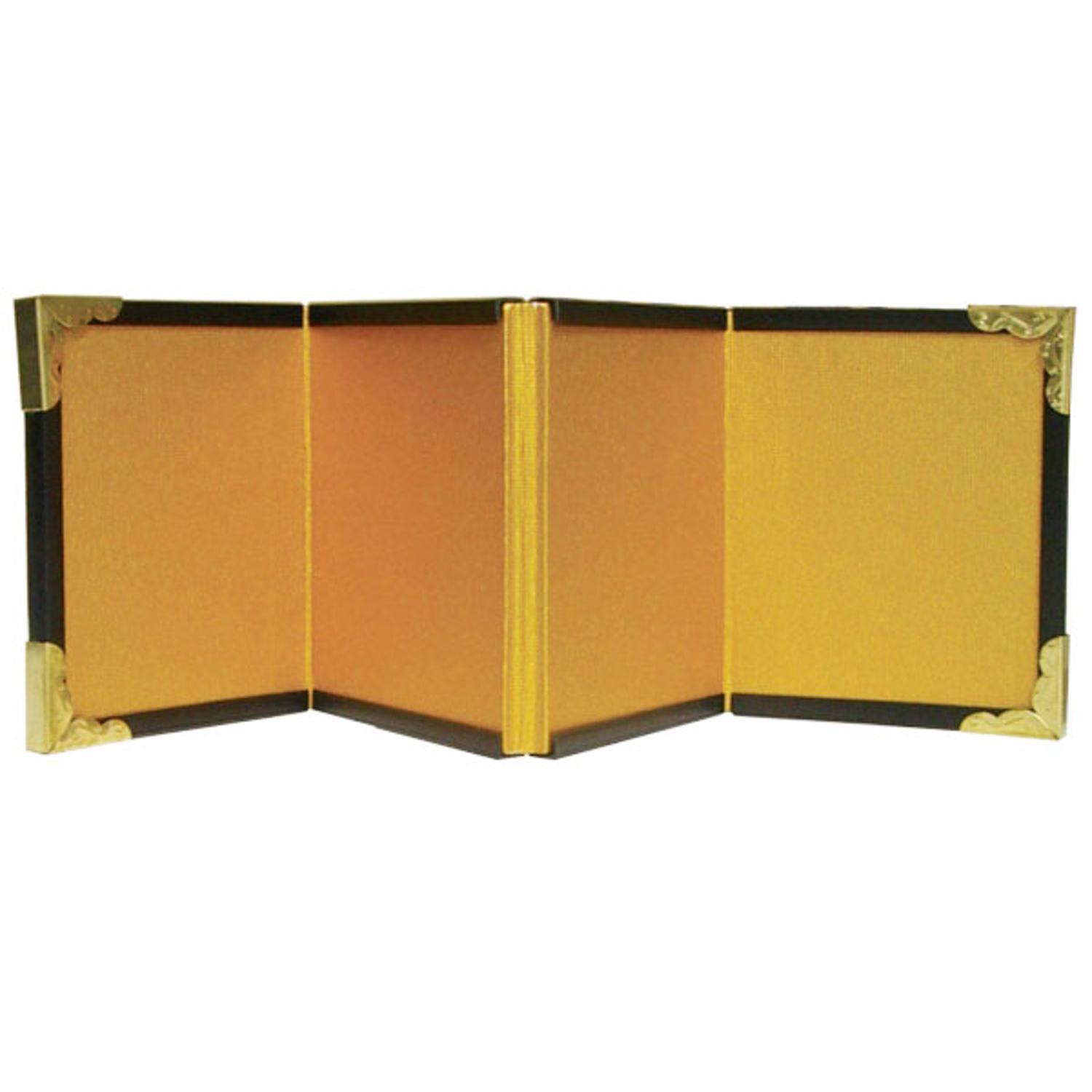 Nippon Chuko Mini Four-Panel Gold Folding Screen H6xW5cm S10-1