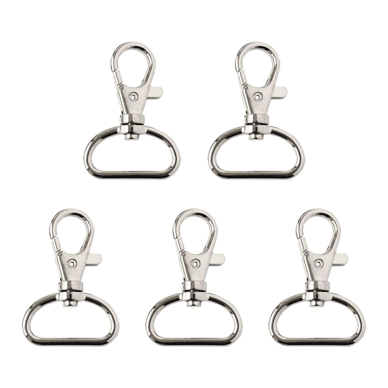 Nippon Button Trading Co., Ltd. Bag Snap Hook 24mm, 10-Piece Pack, Silver S27-601-S