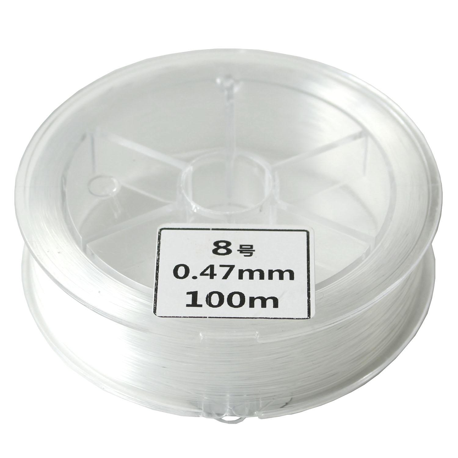 Nippon Button Trading Co., Ltd. Nylon Thread for Accessory Making Size 8 / 0.47mm 100m Roll KET8-100M
