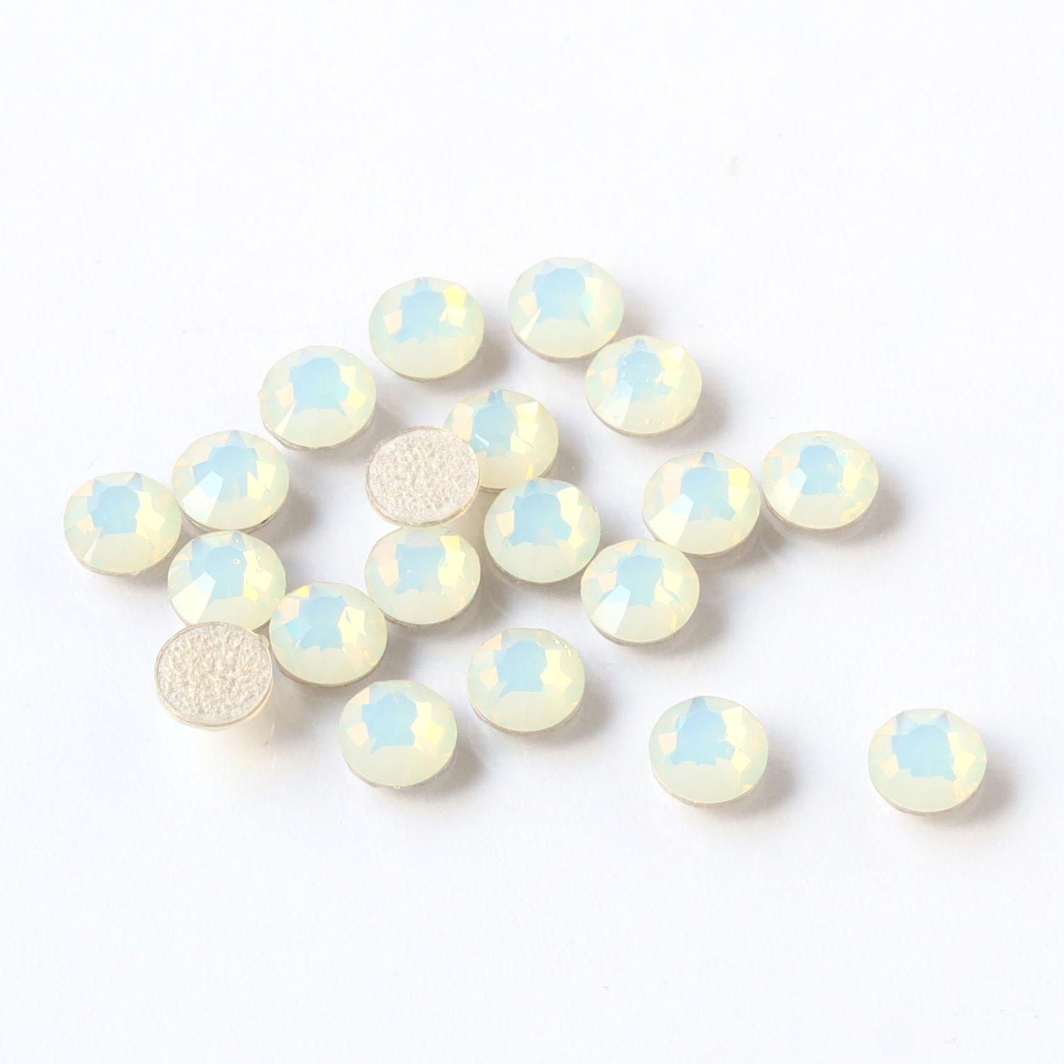 NBK Preciosa Rhinestone Hotfix Heat-Adhesive SS12 144-Piece Pack White Opal M2038SS12-01000L