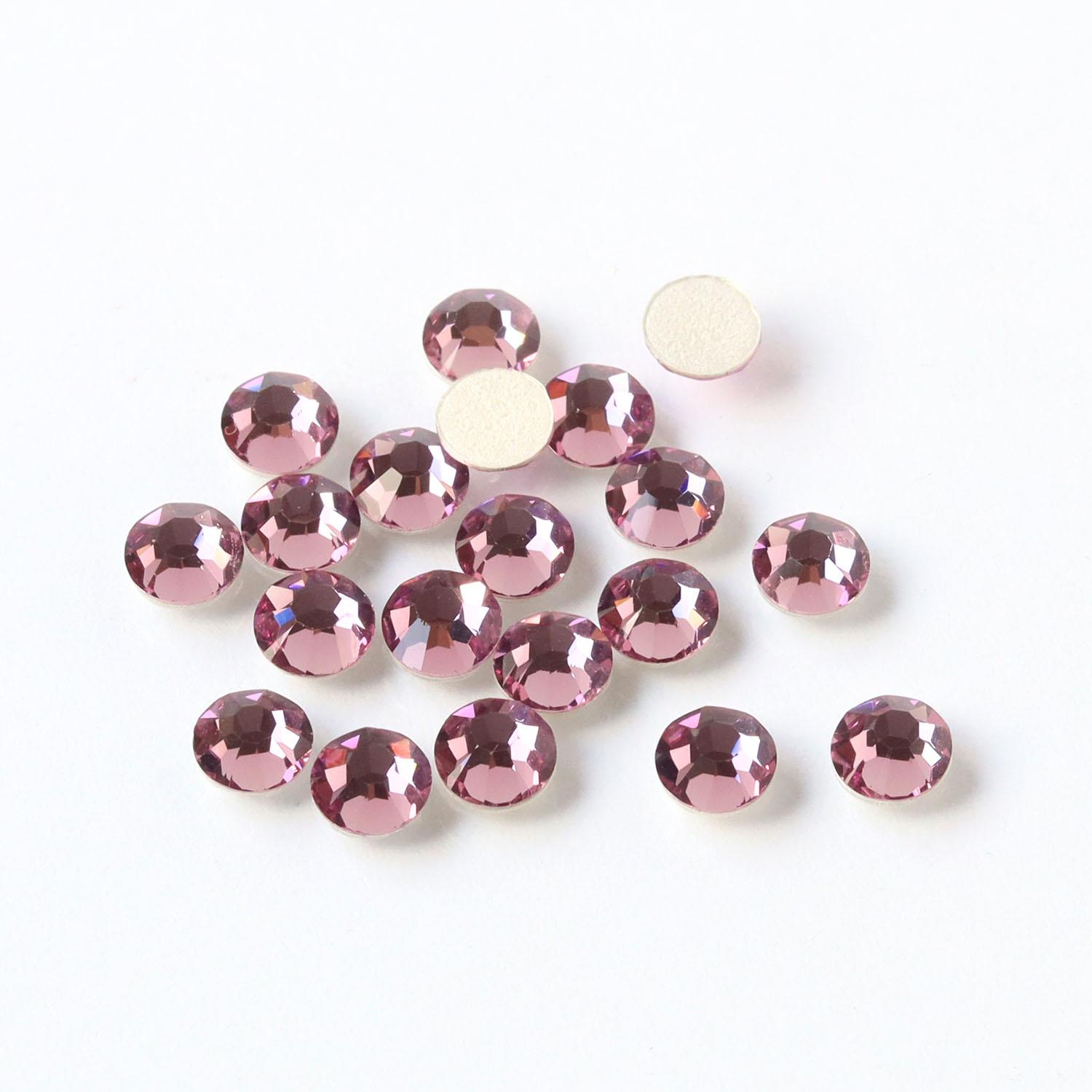 NBK Preciosa Rhinestone Hotfix Heat-Adhesive SS12 144-Piece Pack Light Amethyst M2038SS12-20020L