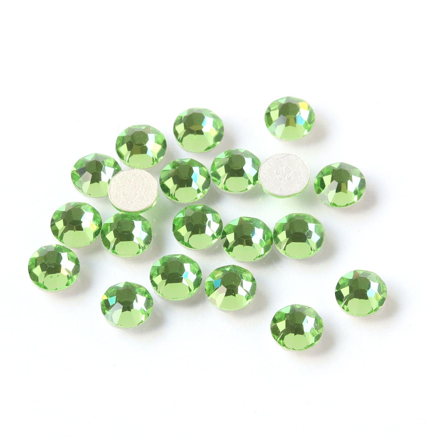 Nippon Button Trading Preciosa Rhinestone Hotfix Heat-Adhesive SS16 24-Piece Pack Peridot M2038SS16-50520