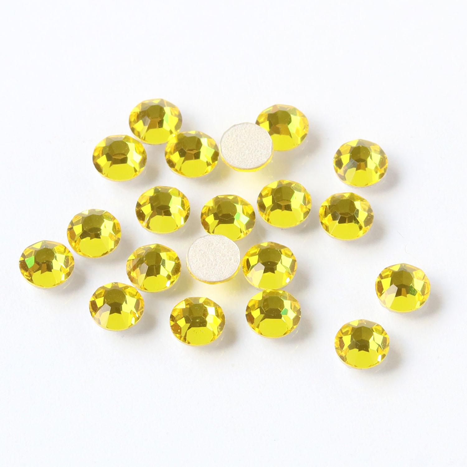 NBK Preciosa Rhinestone Bond Adhesive SS16 144-Piece Set Citrine P2028SS16-80310L