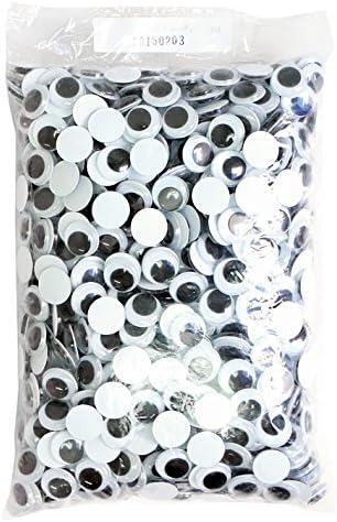 Nippon Chuko NBK Moving Eye Adhesive-Backed 1000-Piece Pack 18mm Black CE110-1000