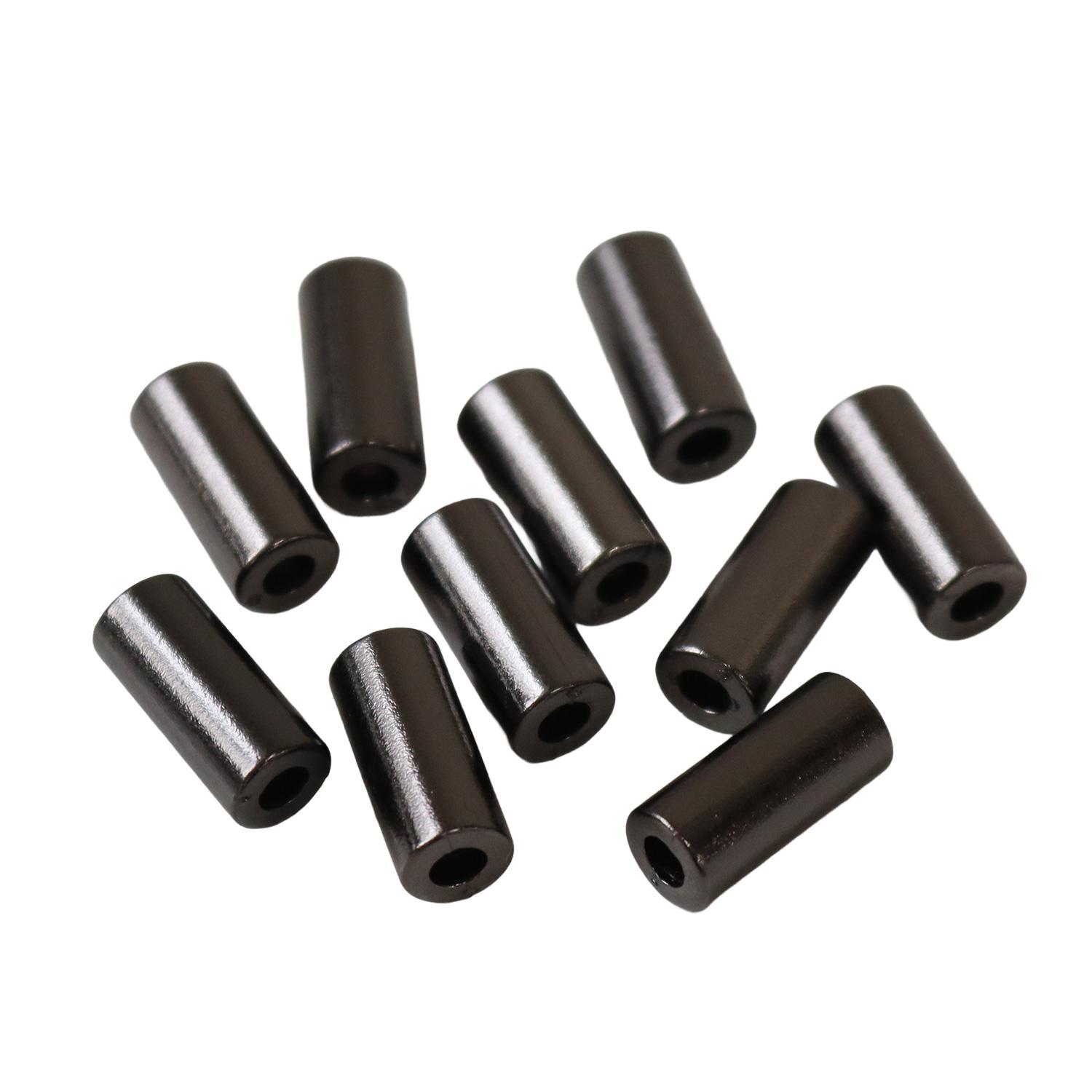 Nippon Chuko Cord End Fittings Small 10-Piece Pack Black Nickel SGM904-BN