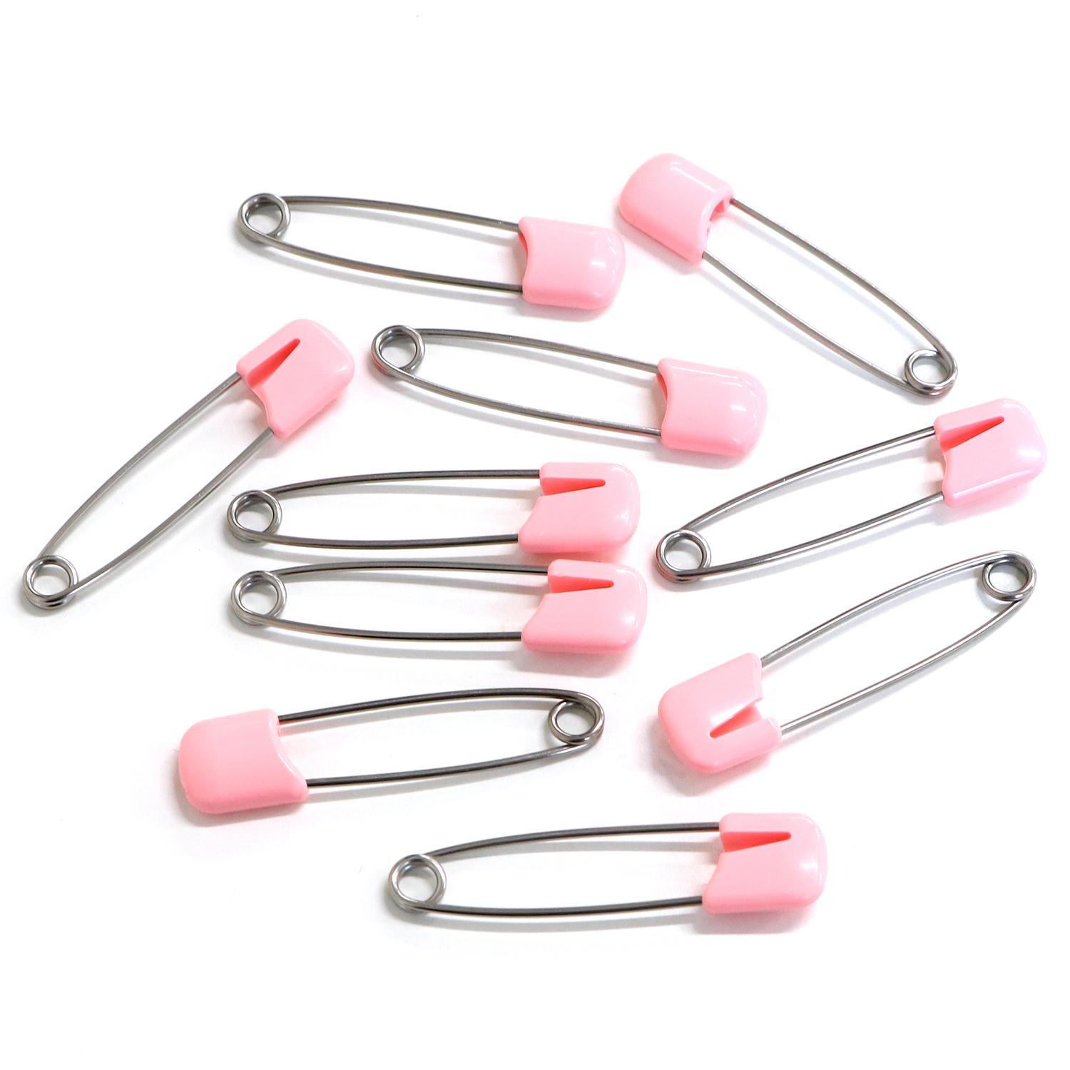 Nippon Chuko Safety Lock Pin “Clipin” Junior Total Length 44mm 100 Pieces Pink CRP-J100-P