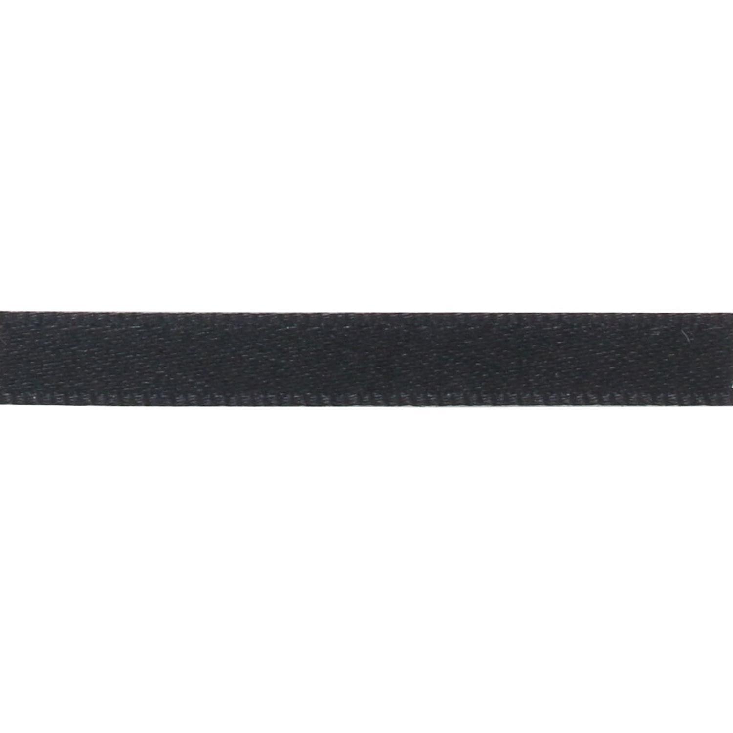 Nippon Chuko Matte Satin Ribbon Double-Sided Finish 4mm Width × 15m Roll No.25 Black BL1200-4