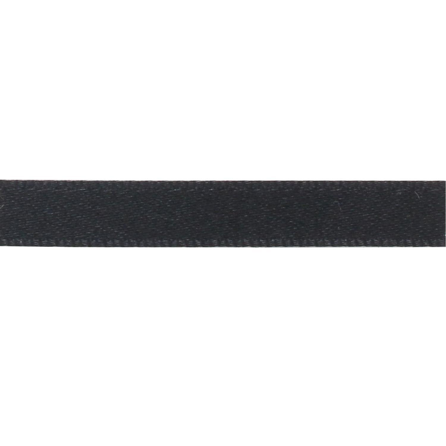 Nippon Chuko Matte Satin Ribbon Double-Sided Finish 6mm Width × 15m Roll No.25 Black BL1200-6