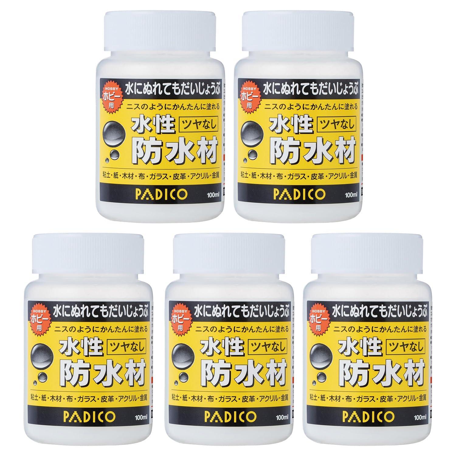 Pajico Water-Based Waterproofing Material, Matte Finish, 100cc, 5-Pack Set 202944-5