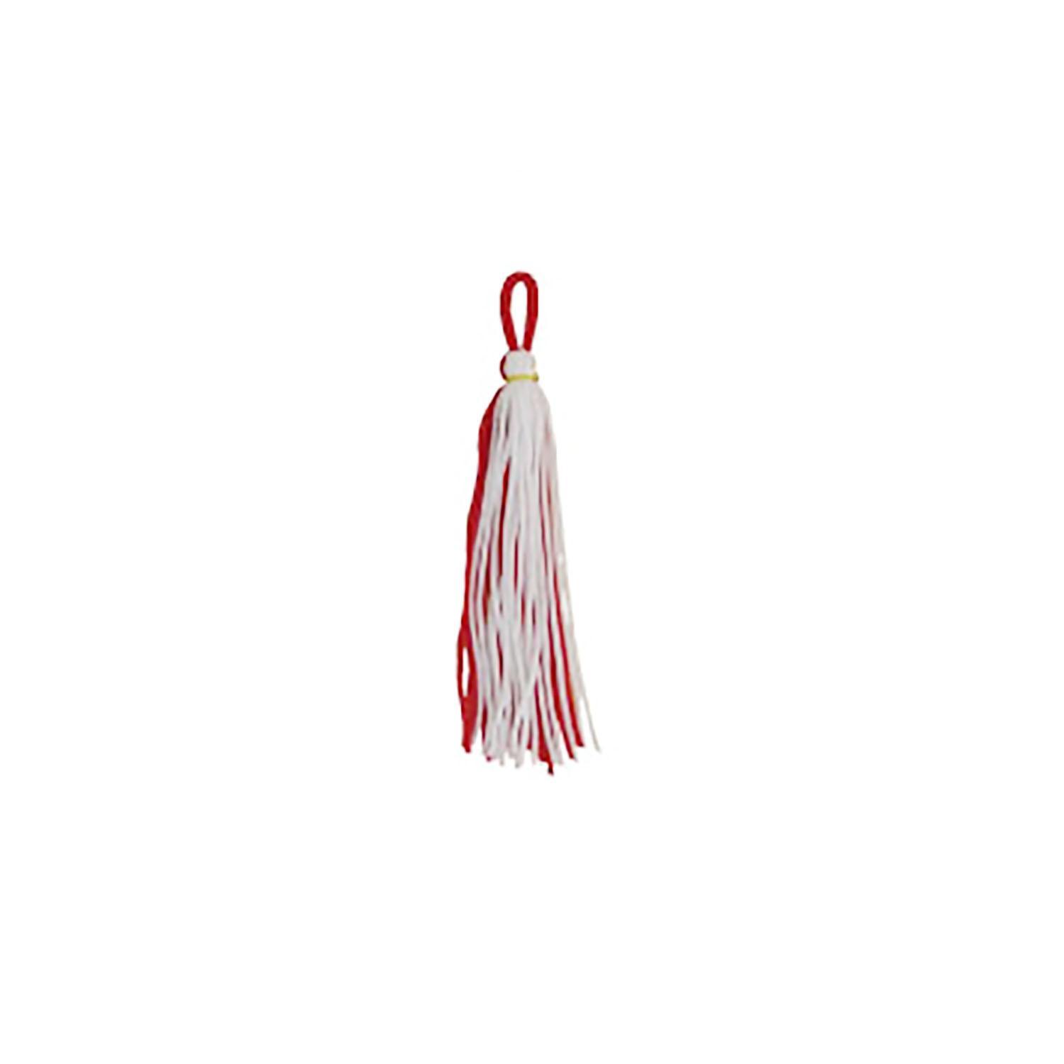 Nippon Chuko Ribbon Tassel 10cm Solid Color Red/White TUS-MIX-R