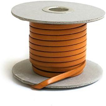 Nippon Button Trading Co., Ltd. Cowhide Leather Tape 5mm Width 10m Length Roll Camel MTLS1005-2