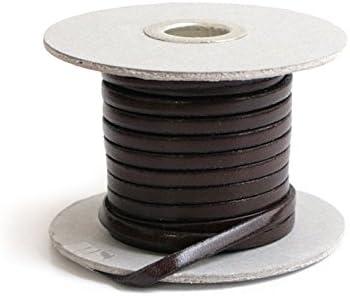 Nippon Button Trading Co., Ltd. Cowhide Leather Tape 5mm Width 10m Length Roll Dark Brown MTLS1005-4